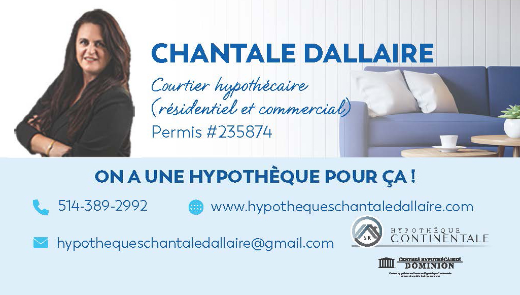 Chantale Dallaire courtier hypothécaire résidentiel et commercial