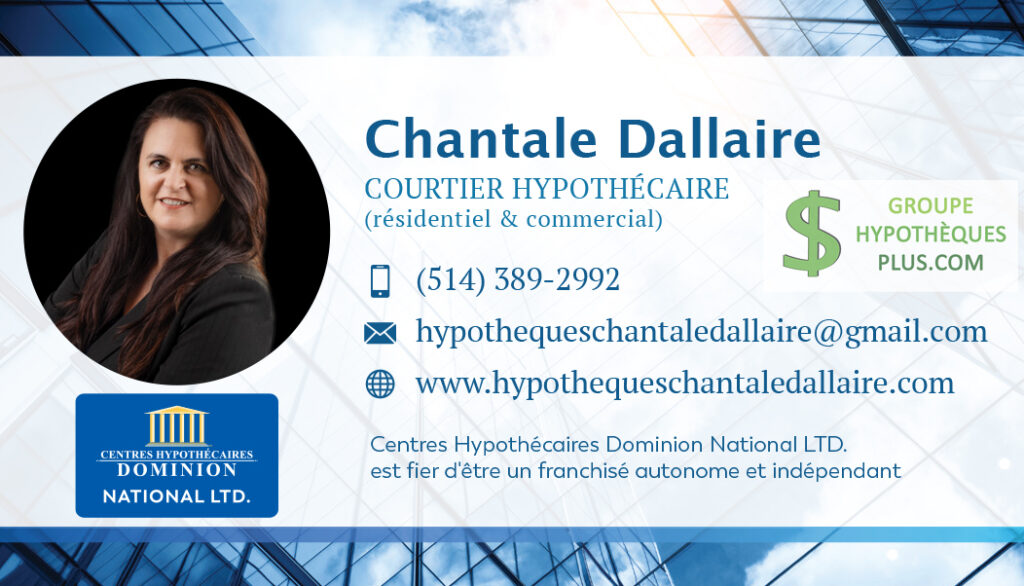 Chantale Dallaire carte d'affaires
